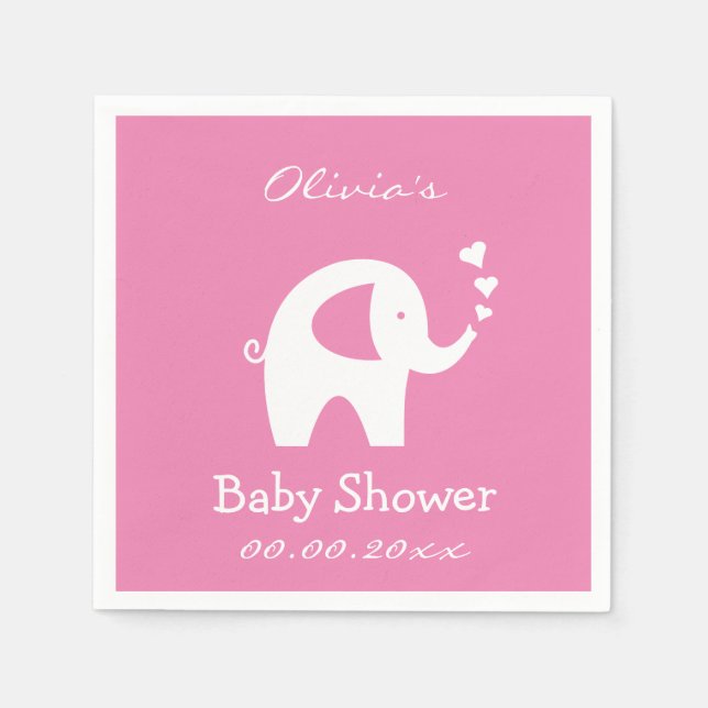 Guardanapos personalizados para chá de bebê com el (Frente)