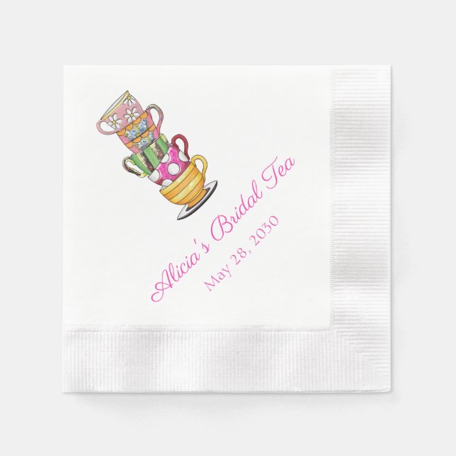 Guardanapos Personalizados para Chá de Noiva  (Frente)
