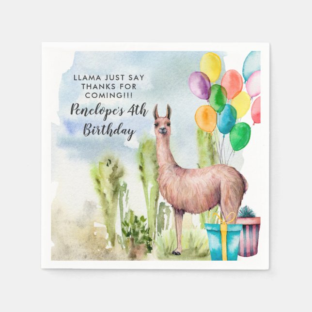 Guardanapos Personalizados para Festa de Aniversár (Frente)