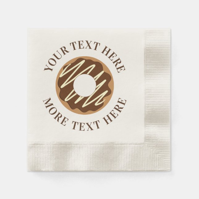 Guardanapos personalizados para festa de donut de  (Frente)