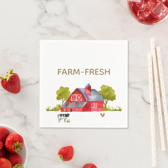 Guardanapos Personalizáveis Tema Fazenda (Insitu)