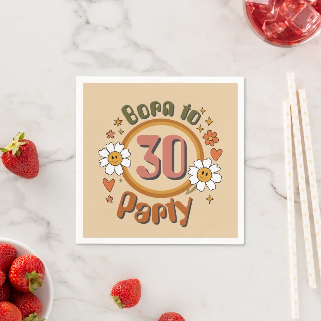 Guardanapos Retro Born to Party (Insitu)