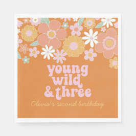 Guardanapos Retro Floral Young Wild Three de anive