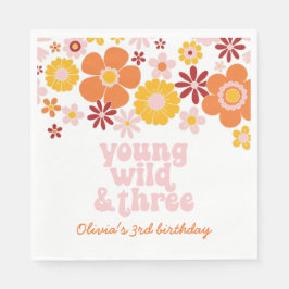 Guardanapos Retro Floral Young Wild Three de anive
