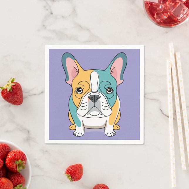 Guardanapos Retro French Bulldog (Insitu)