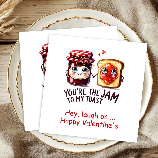 Guardanapos Românticos Personalizados de Dia dos N (Funny Food Personalized Romantic Valentine Napks

)