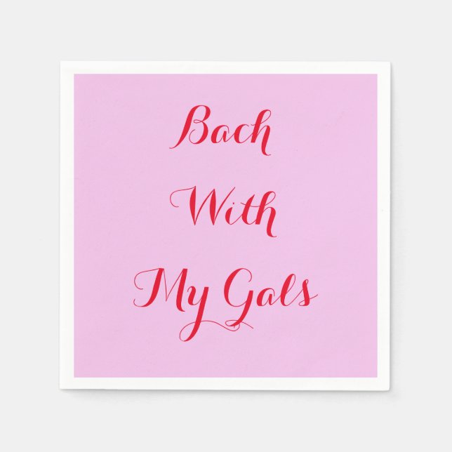 guardanapos rosa personalizados para despedida de  (Frente)