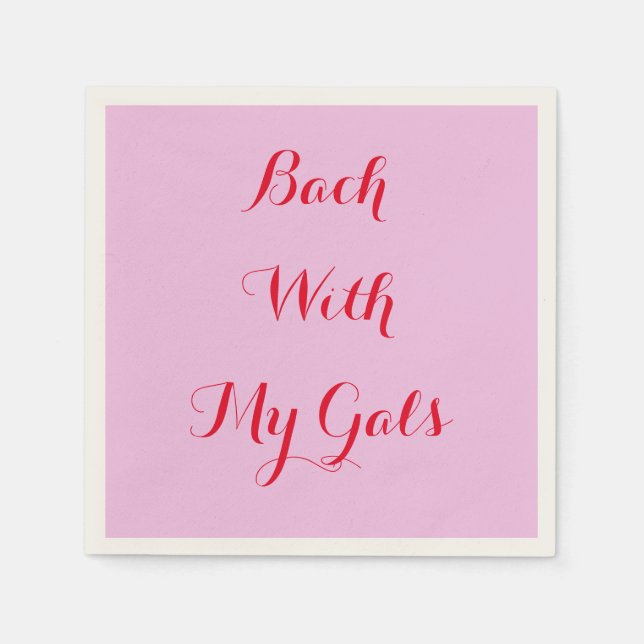 guardanapos rosa personalizados para despedida de  (Frente)