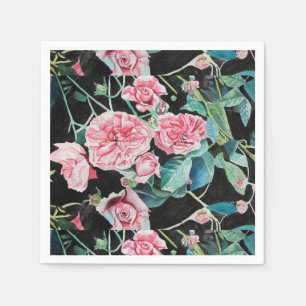 Guardanapos Serviette Florais Rosa Pink Shabby Chi