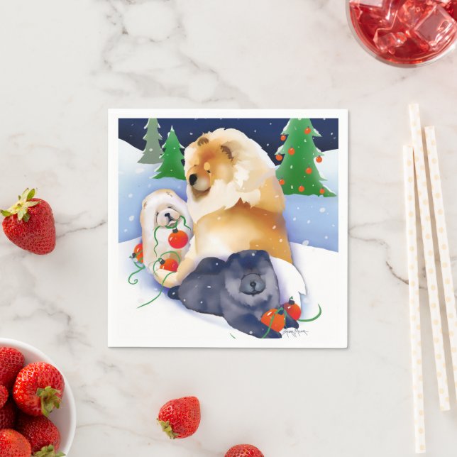 Guardanapos SNOWBABIES Chow 2020 Holiday (Insitu)