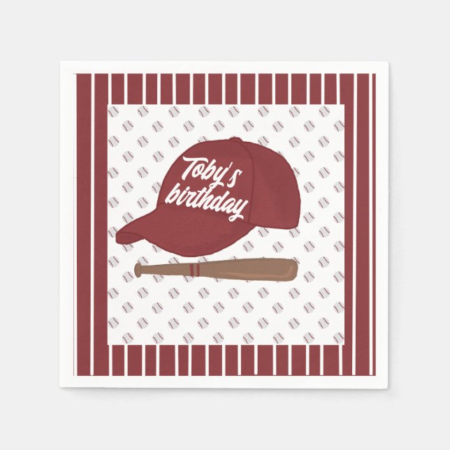 Guardanapos vermelhos personalizados (Frente)