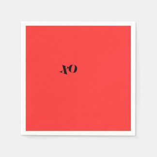 Guardanapos vermelhos XO