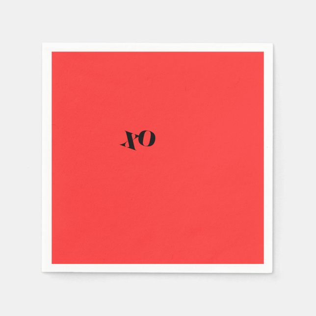 Guardanapos vermelhos XO (Frente)