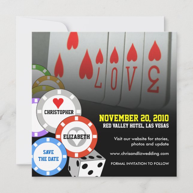 Guardar a Data Convite Cartão De Amor 5 (Frente)