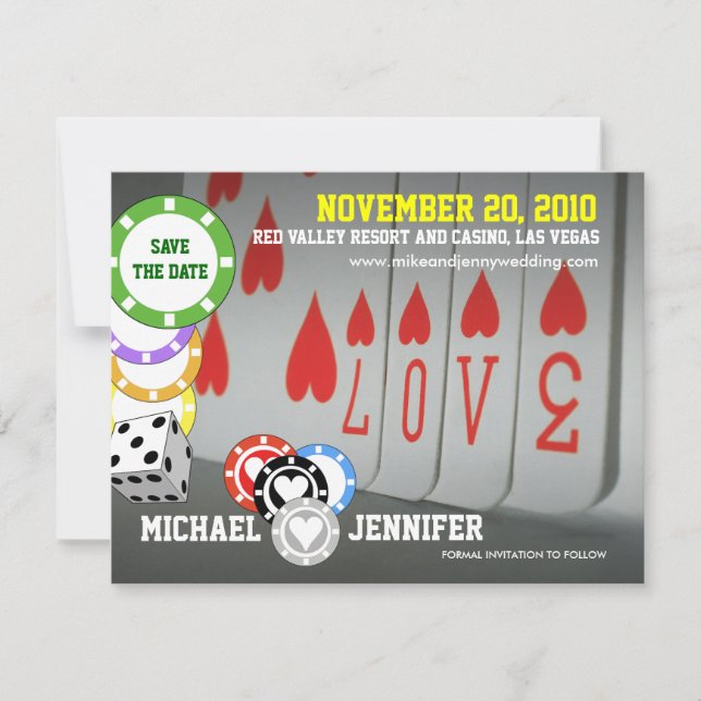 Guardar a Data Convite Cartão De Amor 6 (Frente)