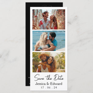 Guardar a Data PhotoBooth Código Qr Chic Preto