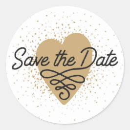 Guardar o adesivo redondo clássico de data