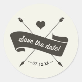 Guardar o adesivo redondo clássico de data