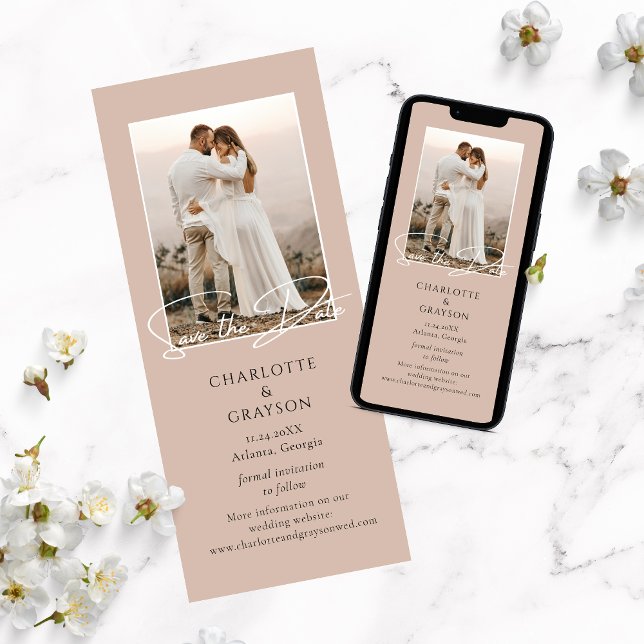 Guardar O Anúncio De Casamento De Foto De Data (Criador carregado)