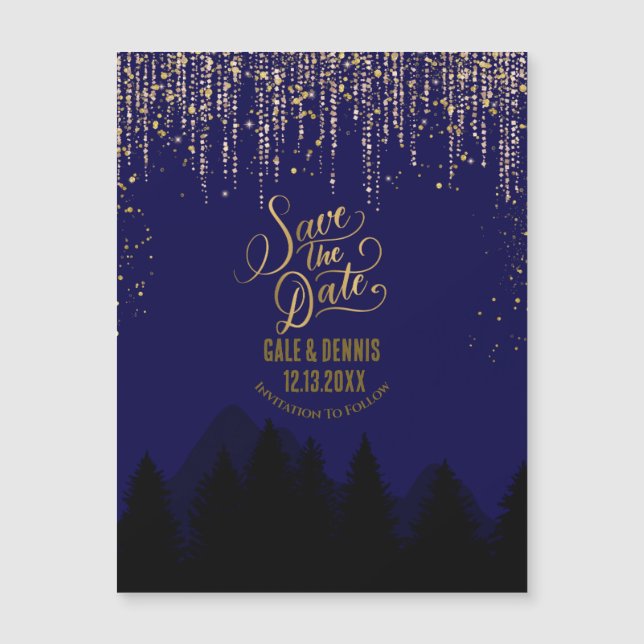 Guardar o Cartão Magnet de Casamento de Natal de D (Frente)