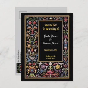 Guardar o Cartão Postal Floral Iluminado Medieval