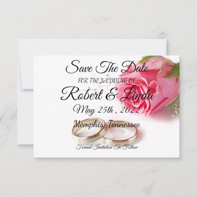 Guardar O Convite De Data (Frente)