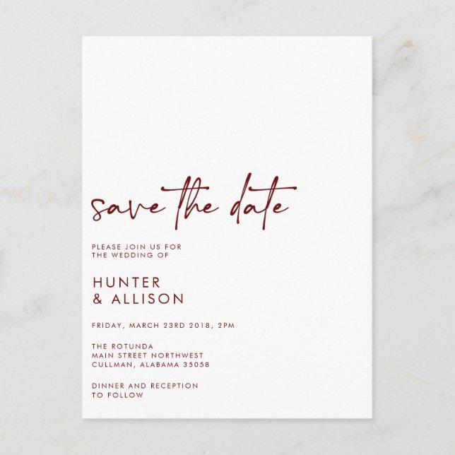 Guardar O Convite De Data (Frente)