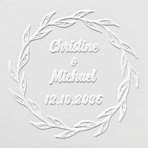 Guardar O Embosser De Nomes De Solha De Casamento 