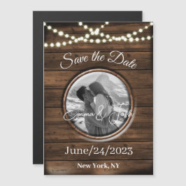 Guarde a data da placa magnética rustica personali