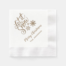 Guarde a Neve Guardanapos de Natal Personalizados 