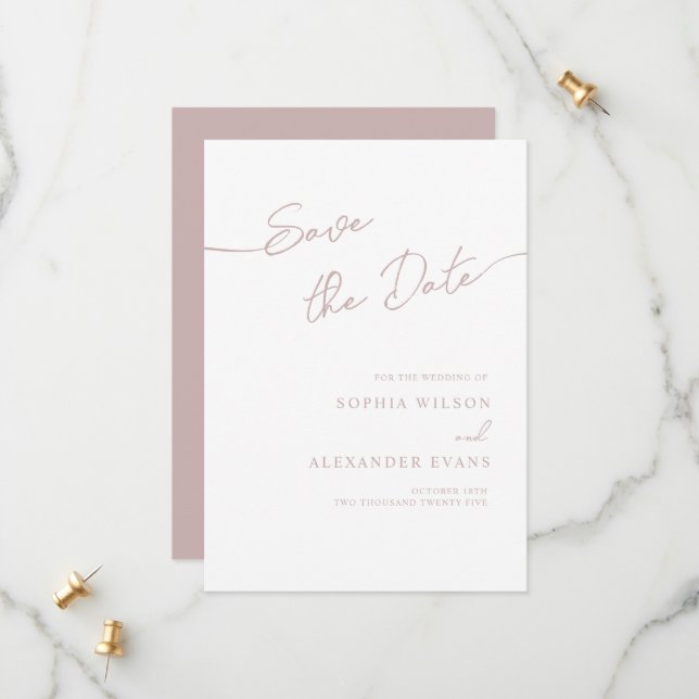 Guarde o cartão plano de data para um casamento co (Frente/Verso In Situ)