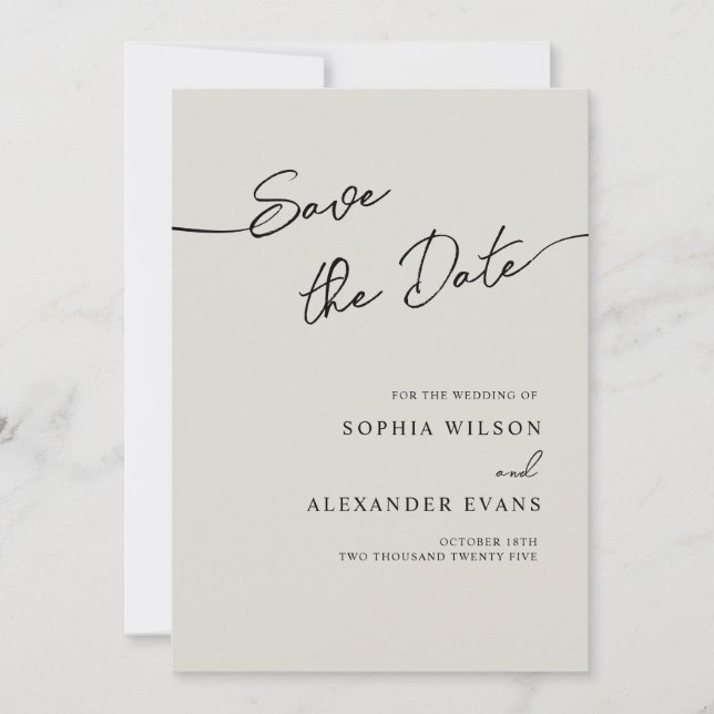 Guarde o cartão plano de data para um casamento co (Frente)