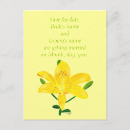 Guarde os cartões postais do casamento, amarelo