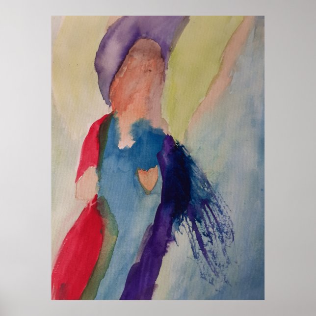 Guardian Angel Abstrato Art Poster (Frente)