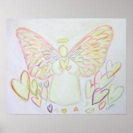 Guardian Angel of Hearts Art Poster