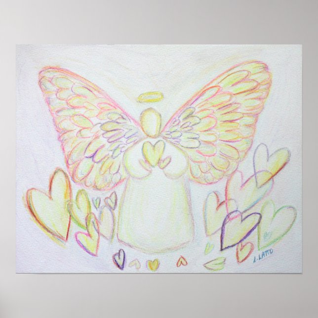 Guardian Angel of Hearts Art Poster (Frente)