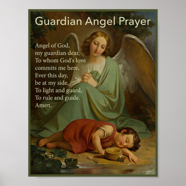 Guardian Angel Prayer for Boys Poster (Frente)