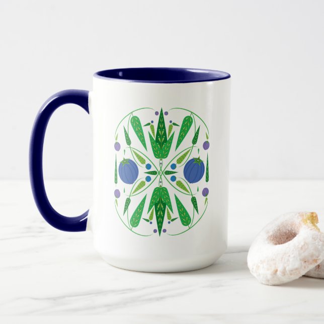 Guardião Do Blueberry 15oz. Caneca (Com Donut)