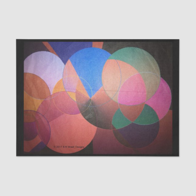 Guarnição abstrata do preto do lenço de papel (Frente )