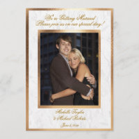 Guarnição customizável do ouro do convite do