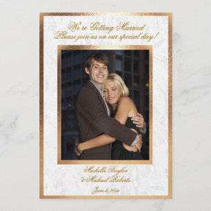 Guarnição customizável do ouro do convite do