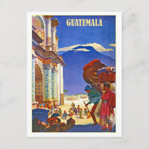 Guatemala, pessoas, cartão postal de viagem vintag