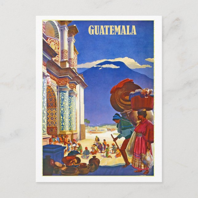 Guatemala, pessoas, cartão postal de viagens vinta (Frente)