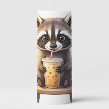 Guaxinim Bebendo Café Gelado