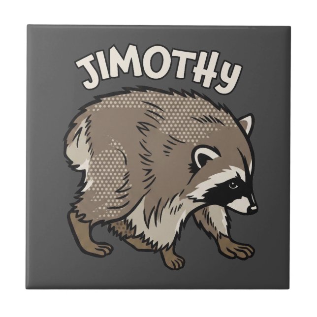 Guaxinim de estilo cômico Jimothy Animal (Frente)