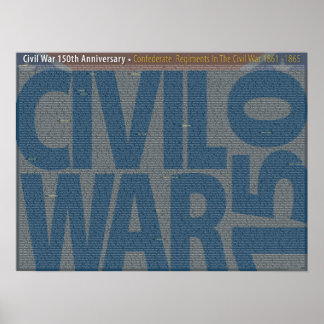 Guerra Civil 150 Regimento Confederados Poster