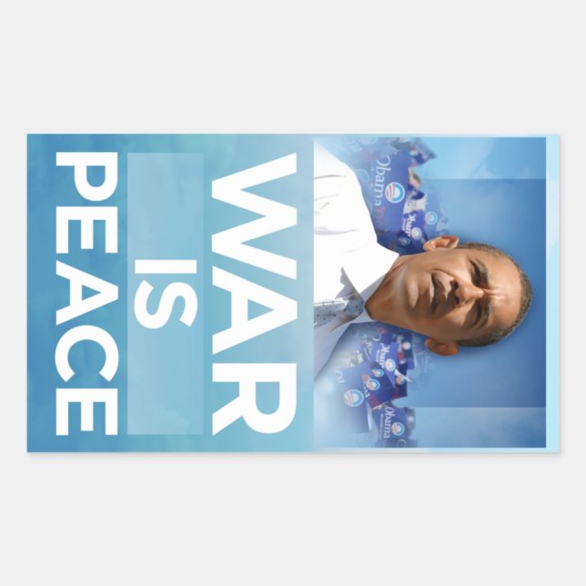 Guerra é o adesivo de Peace Obama (Frente)