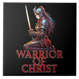 Guerreira de Cristo Mulher Oração Cristã Bíblia