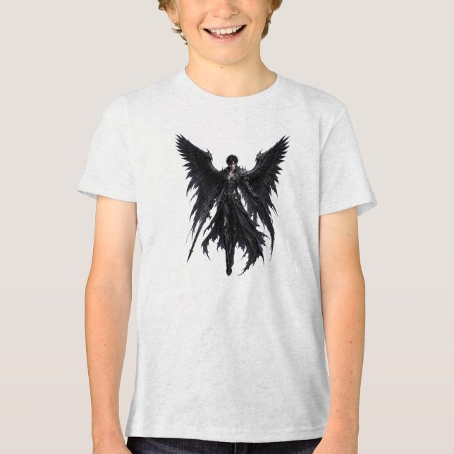 Guerreiro Anjo Negro com Asas Gigantes (Frente)