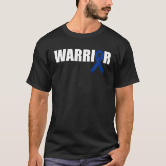 Guerreiro do Cancer Colônico T Camisa Azul Escuro